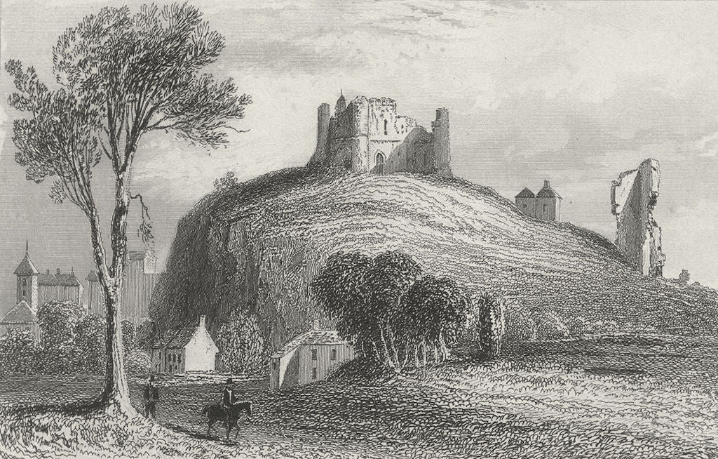 YORKS. Knaresborough Castle. DUGDALE c1840 old antique vintage print picture